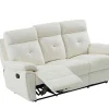 Vente-unique Bankstel 3+2-3- + 2-Zits-Relaxbank Van Wit Leer Vineta