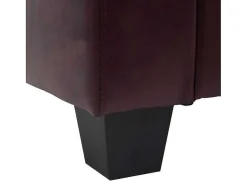 Vente-unique Set Zitbank + Fauteuil-3-2-1 Bankstel Lille (3-Delig), Kunstleer, Roodbruin