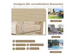 Vente-unique Hangstoel-114 Cm Hangstoel In Pe Rotan - 2 Plaatsen - 11 Cm Gewatteerd Zitkussen - Beige