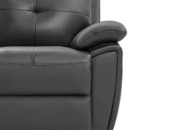 Vente-unique Bankstel 3+2-3- En 2-Zits-Relaxbank Van Grijs Leer Vineta