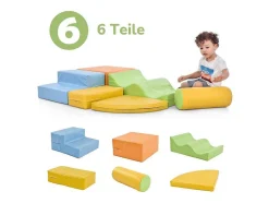 Vente-unique Spel Voor Binnen-6 Gigantische Bouwstenen Voor Hardlopen En Klimmen, Grote Bouwstenen Voor Kinderen. Trappen En Glijbaan Voor Kinderen - Speelgoed Om Te Klimmen, Glijden En Kruipen. Voor Kleuters En Baby'S, Zachte, Kleurrijke Bouwstenen.