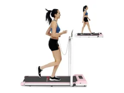 Vente-unique Fitness-2 In 1 Elektrische Vouwpartij Met Lcd -Scherm Versterkt Frame Voor Thuiskantoor