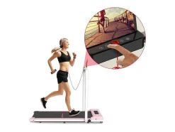 Vente-unique Fitness-2 In 1 Elektrische Vouwpartij Met Lcd -Scherm Versterkt Frame Voor Thuiskantoor
