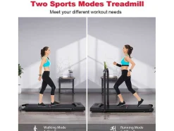 Vente-unique Fitness-2 In 1 Elektrische Vouwpartij Met Lcd -Scherm Versterkt Frame Voor Thuiskantoor