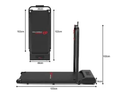 Vente-unique Fitness-2 In 1 Elektrische Vouwpartij Met Lcd -Scherm Versterkt Frame Voor Thuiskantoor