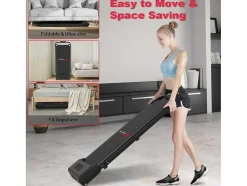 Vente-unique Fitness-2 In 1 Elektrische Vouwpartij Met Lcd -Scherm Versterkt Frame Voor Thuiskantoor