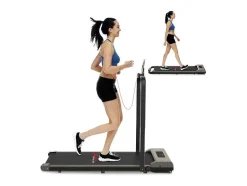 Vente-unique Fitness-2 In 1 Elektrische Vouwpartij Met Lcd -Scherm Versterkt Frame Voor Thuiskantoor