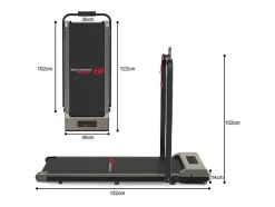 Vente-unique Fitness-2 In 1 Elektrische Vouwpartij Met Lcd -Scherm Versterkt Frame Voor Thuiskantoor