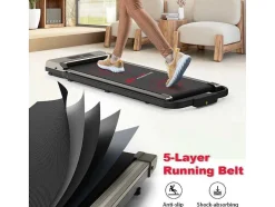 Vente-unique Fitness-2 In 1 Elektrische Vouwpartij Met Lcd -Scherm Versterkt Frame Voor Thuiskantoor