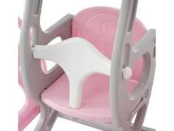 ModernLuxe Spel Voor Buiten-4 In 1 Glijbaan - Met Trap, Schommel, Basketbalring - Roze