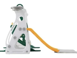 ModernLuxe Spel Voor Buiten-4 In 1 Glijbaan - Met Trap, Schommel, Basketbalring - Groen