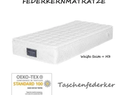 Vente-unique Latex Matras-90 X 200 Cm Matras Met 7-Zone Pocketveren En Hr-Foam, 25 Cm Dik - Merax
