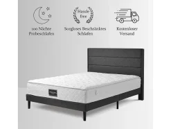 Vente-unique Latex Matras-90 X 200 Cm Matras Met 7-Zone Pocketveren En Hr-Foam, 25 Cm Dik - Merax