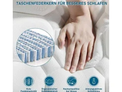 Vente-unique Latex Matras-160 X 200 Cm Matras Met 7-Zone Pocketveren En Hr-Schuim, 25 Cm Dik - Merax