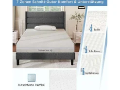 Vente-unique Latex Matras-90 X 200 Cm Schuimmatras 7 Comfortzones Dikte 20Cm - Merax