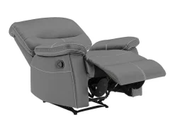 Vente-unique Set Zitbank + Fauteuil-3+1 Zitbank In Grijze Kunstleer - Canby