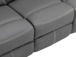 Vente-unique Set Zitbank + Fauteuil-3+1 Zitbank In Grijze Kunstleer - Canby