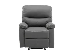 Vente-unique Set Zitbank + Fauteuil-3+1 Zitbank In Grijze Kunstleer - Canby