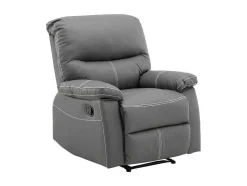 Vente-unique Set Zitbank + Fauteuil-3+1 Zitbank In Grijze Kunstleer - Canby