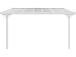 EXPERTLAND Prieel, Pergola, Gazebo En Kiosk-Aanleunende Pergola In Aluminium 13,2 M - Wit - Alvaro