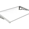 Vente-unique Luifel En Afdak-Afdak Kepler Van Aluminium - 120 X 90 X 22 Cm - Zilverkleur