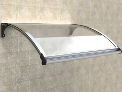 Vente-unique Luifel En Afdak-Afdat Met Leds Neoned Van Aluminium - 150 X 100 Cm