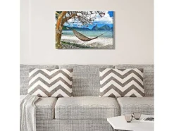 EPIKASA Decoratieve Wandplaat-Afdrukken Op Canvas Zee 4, Veelkleurig, 70X3X45 Cm,