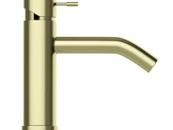 Shower & Design Kraan-Afgeronde Mechanische Mengkraan - Goud Met Satijnglans - Adour
