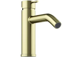 Shower & Design Kraan-Afgeronde Mechanische Mengkraan - Goud Met Satijnglans - Adour