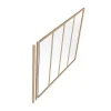Vente-unique Glazen Binnenraam-Afsluitlat Voor Glazen Binnenraam In Aluminium Met Poedercoating - H130 Cm - Lichte Houtlook - Bayview