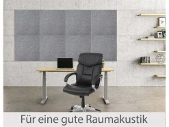 Vente-unique Wandpaneel-Akoestisch Wandpaneel Mcw-L52 (Set Van 4), Grijs