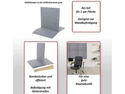 Vente-unique Wandpaneel-Akoestisch Wandpaneel Mcw-L52 (Set Van 4), Lichtbruin