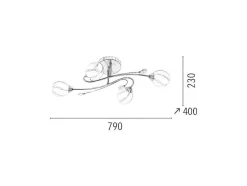 EPIKASA Hanglamp-Alanis Hanglamp, Messing, Wit, 79X40X23 Cm,
