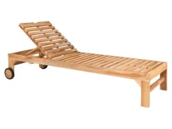 Vente-unique Ligstoel-Andorra Loungemeubel Ligbed Naturel.