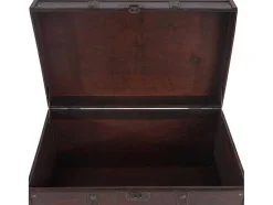 Vente-unique Kleine Opberger En Slaapkameraccessoire-Antibes Houten Kist, Hoekig