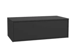 Vente-unique Badkamermeubel Met Enkele Wastafel-Antracietgrijs Hangend Badkamermeubel Met Enkele Wastafel - 94 Cm - Teana Ii
