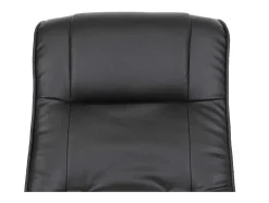 Vente-unique Fauteuil Kunstleer-Aprilia Relaxfauteuil Met Kruk, Zwart
