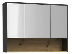 Vente-unique Muurkast Badkamer-Badkamer Muurkast - Antraciet - 100 Cm - Yangra