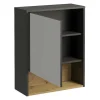 Vente-unique Muurkast Badkamer-Badkamer Muurkast - Antraciet - 60 Cm - Yangra