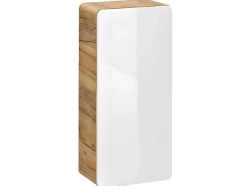 Vente-unique Badkamerkast-Badkamerkast Naturel En Wit - L35 X B22 X H75 Cm - Aruba