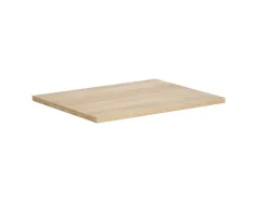 Vente-unique Badkamermeubel Met Enkele Wastafel-Badkamermeubel Met Opzetwastafel Van Steen - Eikenfineer - 60 Cm - Milipam