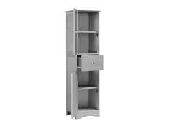 ModernLuxe Badkamerkast-Badkamerzuil - 1 Lade En 2 Deuren - Verstelbare Planken - Grijs