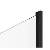 Shower & Design Badscherm-Badscherm Met Matzwarte Metalen Handdoekenrek In Industriele Stijl - 70 X 140 Cm - Tobin