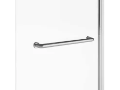 Shower & Design Badscherm-Badscherm Met Verchroomd Metalen Handdoekenrek In Industriele Stijl - 70 X 140 Cm - Tobin