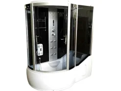 ELITESHOPPING Massagebad-Baignoire-Douche Hydromassagehoek Chromotherapie 170 X 90 Cm - Raven