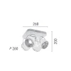 EPIKASA Tuinlamp-Ball Spot, Eik, Chroom, Wit, 26X26X20 Cm,