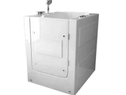 ELITESHOPPING Hoekbad-Balneobad Met Deur Voor Senioren 93 X 83 X H100 Cm Lavander