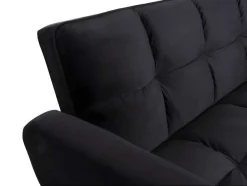 Vente-unique Klik-Klak En Bz Slaapbank-Bank Mcw-K19, Fluweel Zwart