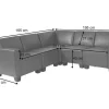 Vente-unique Bankstel 3+2-Bankstel Moncalieri 5, Donkergrijs