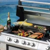 Vente-unique Buitenkeuken-Barbecue Op Gas Met 4 Branders, 1 Rechaud Aan De Zijkant En 1 Grill 148 X 56 X 121 Cm - Roasty